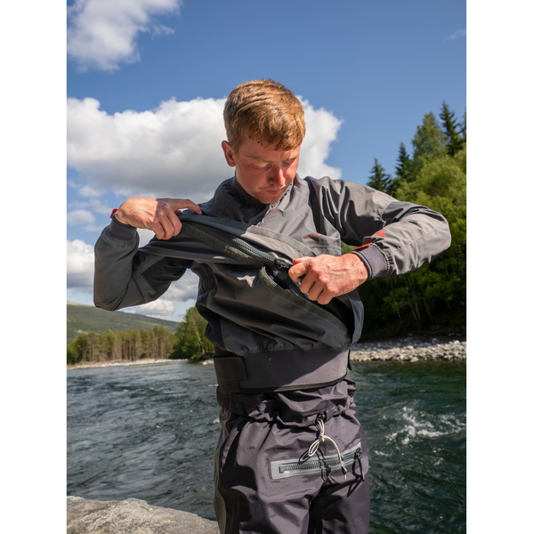 2026 Palm Mens Cascade Drysuit 13912 - Jet Grey / Black